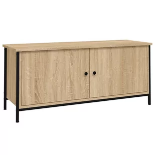 Szafka pod TV, dąb sonoma, 102x35x45 cm materiał drewnopochodny Lumarko! - Szafki RTV - miniaturka - grafika 3