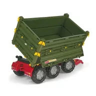 Jeździki dla dzieci - Rolly Toys Przyczepa Multi Trailer 3 Osie Zielona - miniaturka - grafika 1