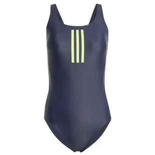 adidas Damski strój kąpielowy z 3 paskami z gumową grafiką, 30, Atrament legendy, 152 - Stroje kąpielowe - miniaturka - grafika 1