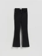 Spodnie damskie - Reserved - Jeansy flare bootcut - czarny - miniaturka - grafika 1