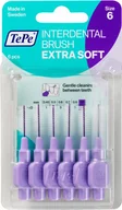 Szczoteczki międzyzębowe - TePe Extra Soft - bardzo miękkie szczoteczki międzyzębowe 1,1 mm, jasno fioletowe, 6 szt. - miniaturka - grafika 1