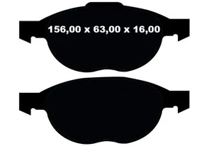 Przednie klocki GreenStuff + NAWIERCANE NACINANE tarcze hamulcowe 300mm EBC seria GD Ford Escape FWD 2013-2019 - Tarcze hamulcowe - miniaturka - grafika 14