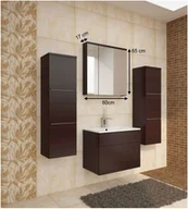 Szafki kuchenne - Kondela Szafka łazienkowa z lustrem Mason WE 14 - wenge - miniaturka - grafika 1