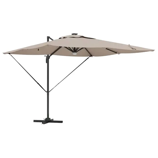 Parasol Roma Ze LED Lights Ciemnoszary 286 x 284 x 270 cm