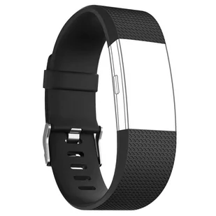 Bransoletka FitBit Charge 2 Sport Silikonowa teksturowana klamra zapinana na klamrę Czarna - Akcesoria do smartwatchy Bransoletka FitBit Charge 2 Sport Silikonowa teksturowana klamra zapinana na klamrę Czarna - Akcesoria do smartwatchy - miniaturka - grafika 1