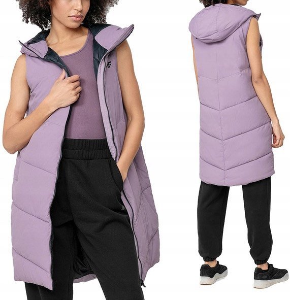 4F PŁASZCZ BEZRĘKAWNIK KAMIZELKA PUCH PIKOWANA M