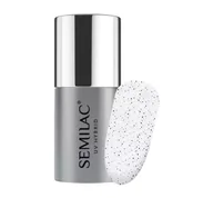 Lakiery hybrydowe - Semilac Semilac T20 Top do lakierów hybrydowych Top No Wipe Black Spinkles 7ml - miniaturka - grafika 1