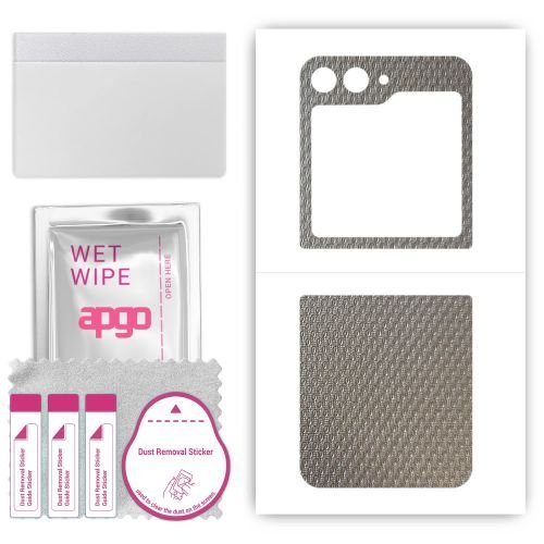 folia naklejka skórka strukturalna na TYŁ do Samsung Galaxy Z Flip5 Retro - Aluminium krople - apgo SKINS