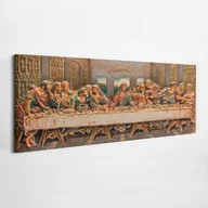 Ikony i obrazy sakralne - Ostatnia wieczerze Jezusa i Apostołów - obraz polycanvas, 125x50 - miniaturka - grafika 1