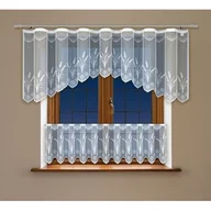 Firany - Komplet zazdrostek żakardowych, górna z wszytą taśmą marszczącą, dolna z otworami na drążek 80 x 300 - miniaturka - grafika 1