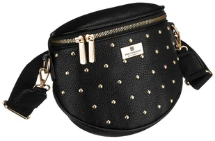 Saszetka damska z ozdobnymi ćwiekami PETERSON mała miejska saszetka listonoszka na suwak skóra ekologiczna kieszonki na suwak szeoki odpinany pasek .. - Nerki Saszetka damska z ozdobnymi ćwiekami PETERSON mała miejska saszetka listonoszka na suwak skóra ekologiczna kieszonki na suwak szeoki odpinany pasek .. - Nerki - miniaturka - grafika 1