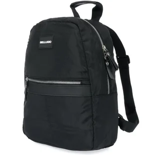 Czarny plecak unisex, mały lekki plecaczek Bellugio BE4 czarny - Plecaki Czarny plecak unisex, mały lekki plecaczek Bellugio BE4 czarny - Plecaki - miniaturka - grafika 1