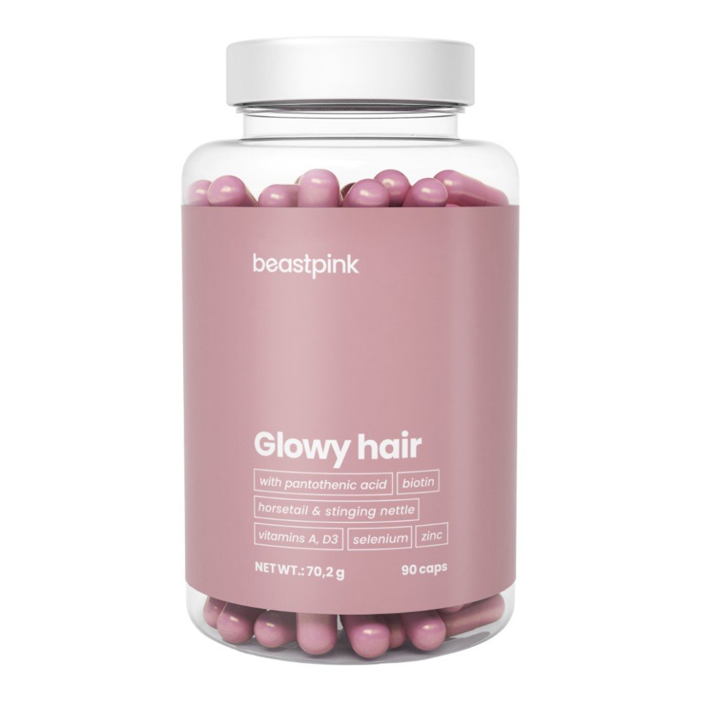 GymBeam Glowy Hair Beastpink Kapsułki, 90 szt.