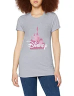 Koszulki i topy damskie - Disney Koszulka damska Castle, Szary sportowy, 38 - miniaturka - grafika 1