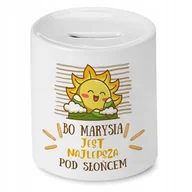 Skarbonki - Skarbonka Dla Marysi Majii na Urodziny na Prezent z Nadrukiem ze Zdjęciem + Opakowanie na prezent (wzór 04) - miniaturka - grafika 1