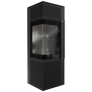 Piec wolnostojący koza Tora S 8 kW Ø 150, czarny termotec, w spieku Collection Nero Assoluto z domykaniem - Piece wolnostojące - miniaturka - grafika 1
