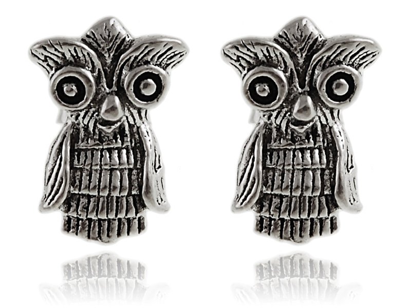 Kolczyki srebrne sowy k2891 - 1,8g.