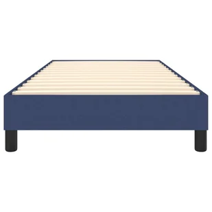 Lumarko Łóżko kontynentalne, niebieskie, obite tkaniną, 90x190 cm - Łóżka - miniaturka - grafika 6