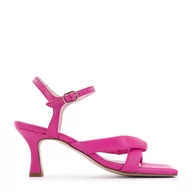 Półbuty męskie - Damskie sandały skórzane z miękkimi paskami - miniaturka - grafika 1