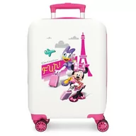 Walizki - Joumma Disney Minnie & Daisy Paris Walizka kabinowa biała 33 x 50 x 20 cm sztywne zapięcie szyfrowe ABS z boku 28,4 kg 2 kg 4 podwójne koła bagaż ręczny, biała, walizka kabinowa - miniaturka - grafika 1
