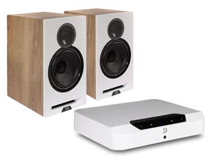 Bluesound POWERNODE EDGE (biały) + Debut Reference B6 (biały) - Zestawy stereo - miniaturka - grafika 1