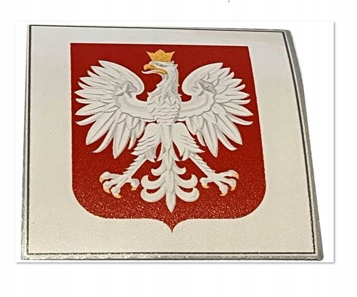 Orzeł Biały Godło Polski Herb naklejka mała 50x50 na telefon rower portfel