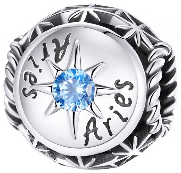 Charms Zawieszka Charms Znak Zodiaku Baran Kamień Urodzinowy Charmsy Trusky