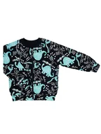 Bluzy dla chłopców - Chłopięca bluza dresowa bomberka dinozaur czarny Nicol,r.98 - miniaturka - grafika 1