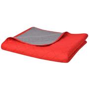Narzuty - vidaXL Dwustronna, pikowana narzuta na łóżko 170x210 cm, czerwona i szara - miniaturka - grafika 1