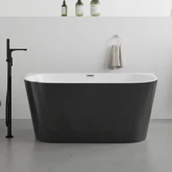 Wanny - VENTE-UNIQUE Wanna wolnostojąca przyścienna - 255 l - 180 x 75 x 58 cm - Czarny z połyskiem - Akryl - DIVINA - miniaturka - grafika 1