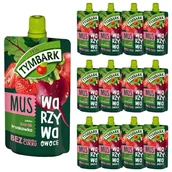 Koncentraty warzywne, przeciery - Tymbark Mus jabłko burak truskawka 100 g x 12 sztuk - miniaturka - grafika 1