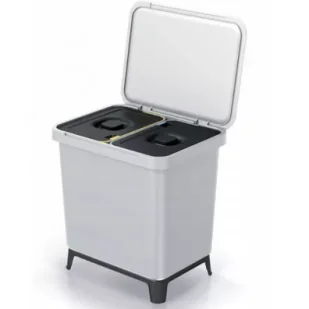 Prosperplast Keden kosz na śmieci systema - popielaty 2 x 10 l - Kosze na śmieci - miniaturka - grafika 1