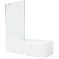 Wanny - Mexen Vega wanna prostokątna 170 x 70 cm z obudową i parawanem 1-skrzydłowym 100 cm, transparent, chrom - miniaturka - grafika 1