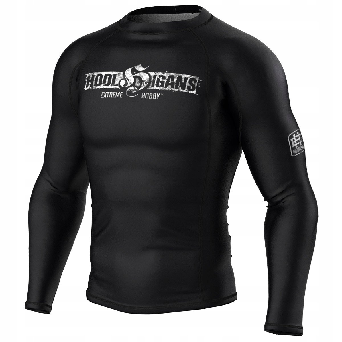 Koszulka Męska na siłownię Rashguard Extreme HOBBYd Hools S Czarny