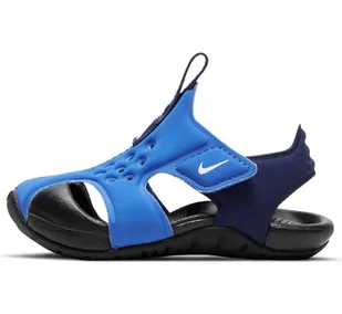 Nike Dziecięce sandały Sunray Protect 2 (Td) Slide Sandal, Signal Blue White Blue Void Black, 27 EU - Buty dla chłopców - miniaturka - grafika 1