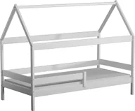 Łóżka dla dzieci i młodzieży - Elior Białe łóżko domek z drewna sosnowego - Petit 3X 200x90 cm - miniaturka - grafika 1