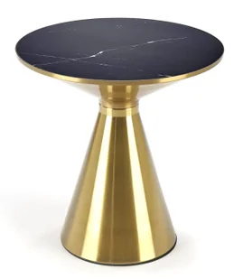 Złoto Stolik Czarny Kawowy Glamour S7-L52 - Ławy i stoliki kawowe Złoto Stolik Czarny Kawowy Glamour S7-L52 - Ławy i stoliki kawowe - miniaturka - grafika 1