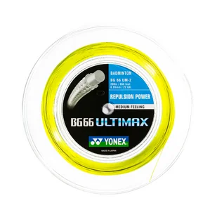 Naciąg rakiety do badmintona Yonex  BG 66 Ultimax Yellow (0.65 mm) -  200 m - Tenis ziemny - miniaturka - grafika 1
