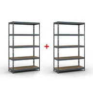 Regały biurowe - B2B Partner Regał półkowy 2000 x 1200 x 500 mm, nośność 280 kg 1+1 GRATIS 540050 - miniaturka - grafika 1