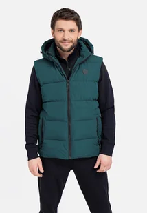 Pikowany bezrękawnik z kapturem V-EGON - Kamizelki męskie - miniaturka - grafika 1