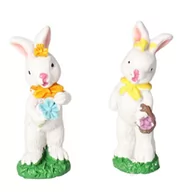 Wielkanoc - Zając Zajączki Wielkanocne 2 Szt Figurki+ Sianko - miniaturka - grafika 1