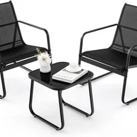 Meble ogrodowe - 3-częściowy zestaw mebli ogrodowych, zestaw balkonowy z 2 krzesłami i stołem, meble tarasowe, zestaw mebli ogrodowych, zestaw mebli do siedzenia na - miniaturka - grafika 1