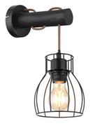 Lampy ścienne - Globo Mina 15326NWB kinkiet lampa ścienna 1x40W E27 czarny - miniaturka - grafika 1