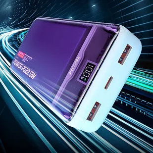 WEKOME WP-353 Vanguard Series - Power bank 10000 mAh PD 20W + QC 22.5W (Fioletowy / Przezroczysty) - Powerbanki - miniaturka - grafika 4
