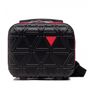 Kufer twardy PUCCINI CALIFORNIA ABSQM018 1 Czarny - Kosmetyczki, organizery i kuferki - miniaturka - grafika 1