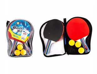 Rakietki Do Tenisa Ping Pong Piłeczki Zestaw Etui - Tenis stołowy - miniaturka - grafika 1