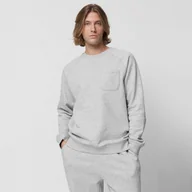 Bluzy sportowe męskie - Męska bluza dresowa nierozpinana bez kaptura Outhorn OTHAW23TSWSM680 - szara - miniaturka - grafika 1