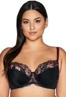 Biustonosze - Ava Lingerie Biustonosz 2121 Czarny 75 E - miniaturka - grafika 1