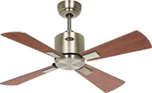 Wentylatory sufitowe - Energooszczędny wentylator sufitowy Eco Neo III 92 cm antyczny mosiądz łopatki orzech / wiśnia z pilotem zdalnego sterowania - miniaturka - grafika 1