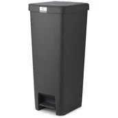 Kosze na śmieci - Brabantia Kosz na śmieci pedałowy StepUp 40 l ciemnoszary z recyklingu 800023 - miniaturka - grafika 1